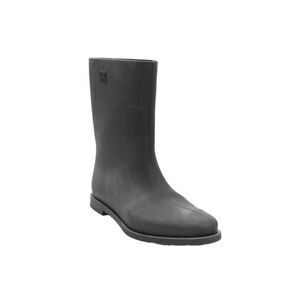 Toteme Womens Slip On Round Toe Logo Rubber Rain Boots Black Size 39